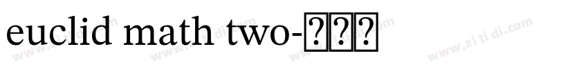 euclid math two字体转换